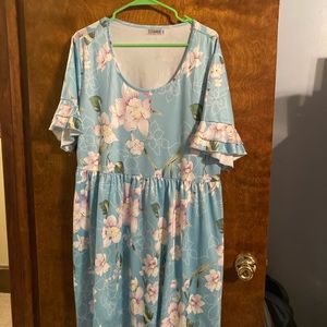 Floral high waisted dress